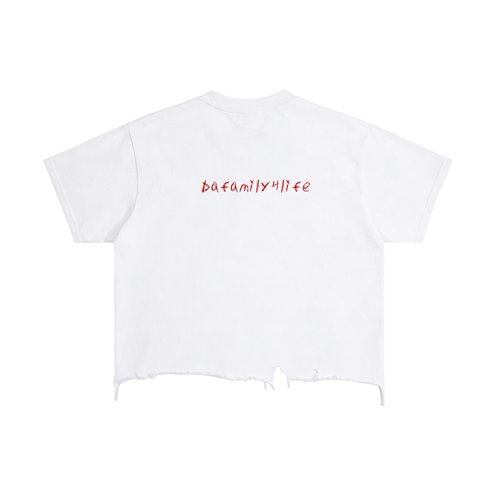 Vintage Wash Boxy Distressed Hem T-Shirt