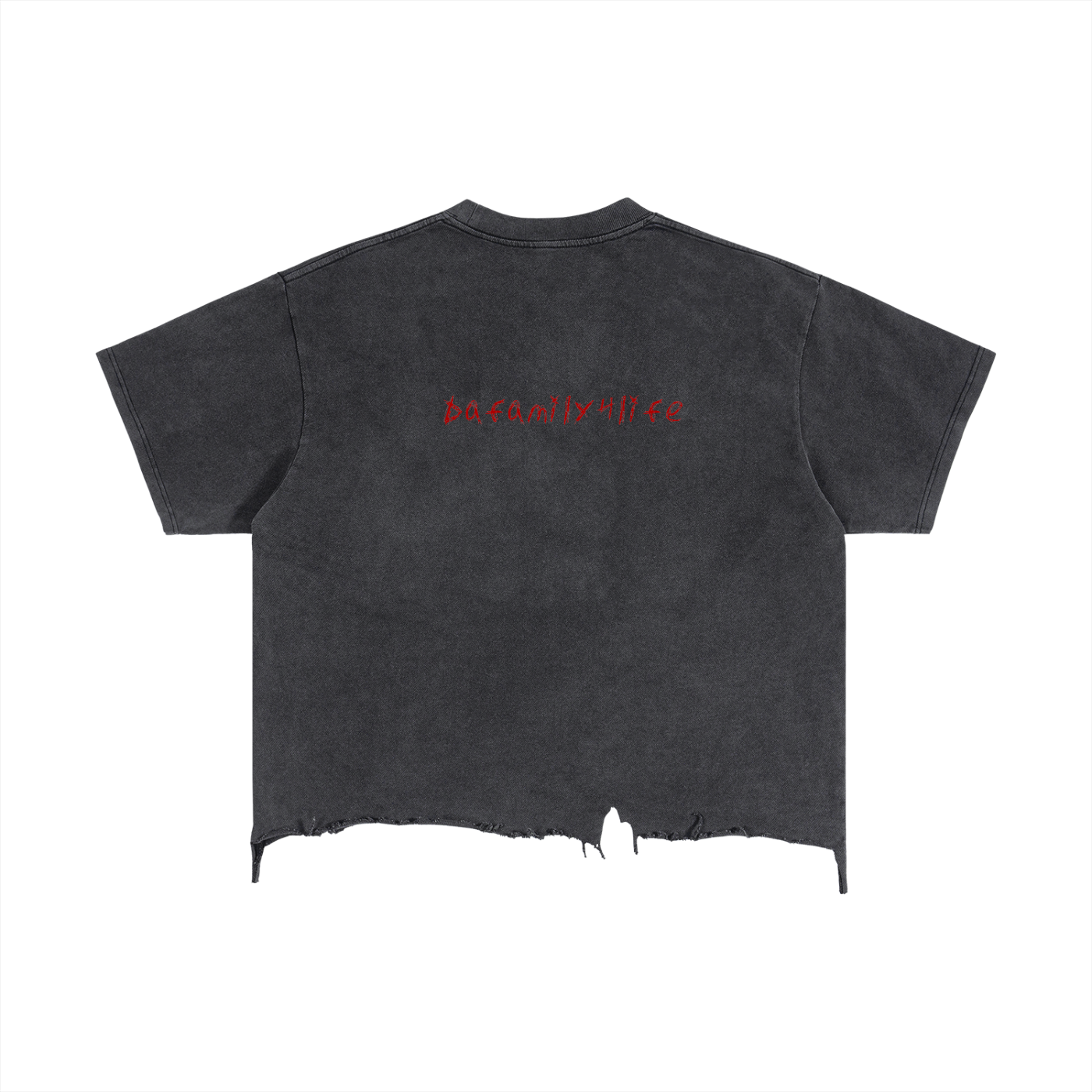 Vintage Wash Boxy Distressed Hem T-Shirt