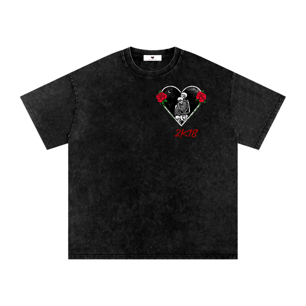 Snow Washed Oversized Cotton T-Shirt