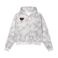 Dirty Washed Zip-Up Fleece Hoodie