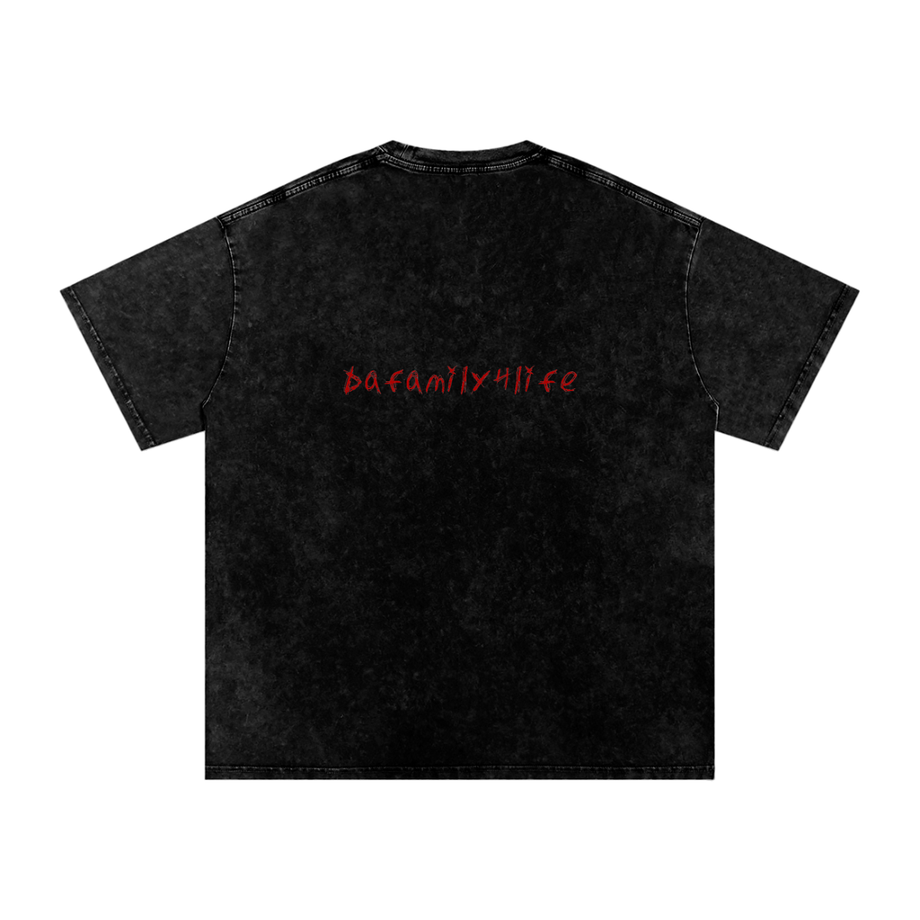Snow Washed Oversized Cotton T-Shirt